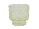 Pastelově žlutý skleněný svícen Bobbi yellow - Ø 9*8,5 cm Light & Living