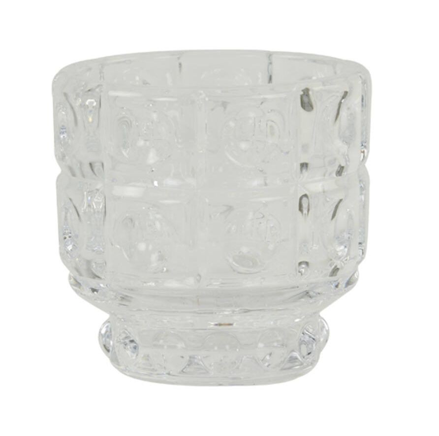 Transparentní skleněný svícen Bobbi - Ø 9*8,5 cm Light & Living Transparentní skleněný svícen Bobbi - Ø 9*8,5 cm Light & Living