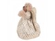 Béžová dekorace medvěd v andělských šatech - 15*10*25 cm Clayre & Eef
