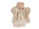 Béžová dekorace medvěd v andělských šatech - 15*10*25 cm Clayre & Eef