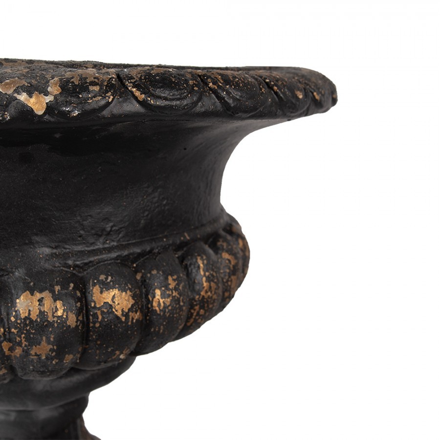 Černý antik květináč v barokním stylu Baroque - Ø 52*47 cm Clayre & Eef Černý antik květináč v barokním stylu Baroque - Ø 52*47 cm Clayre & Eef