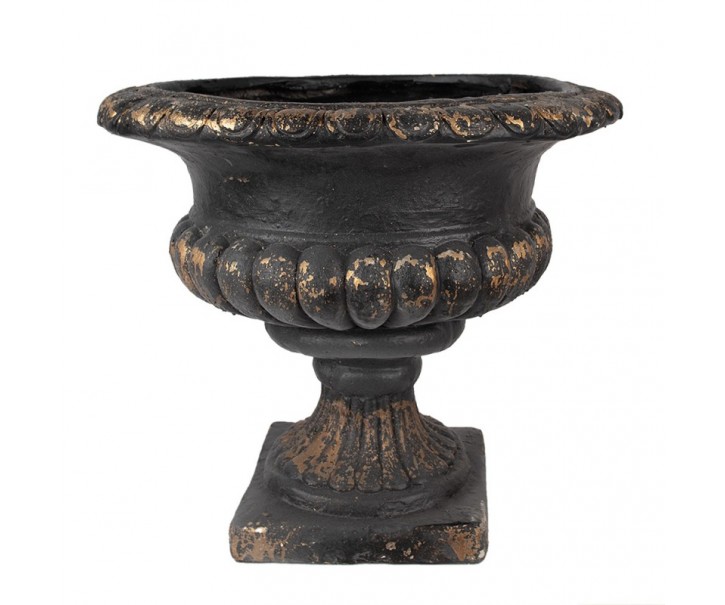 Černý antik květináč v barokním stylu Baroque - Ø 52*47 cm Clayre & Eef