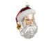 Vánoční skleněná ozdoba hlava Santa - 8*7*12 cm Clayre & Eef