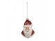 Vánoční skleněná ozdoba hlava Santa - 9*6*12 cm Clayre & Eef