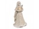 Zlatá vánoční dekorace Santa se stromkem - 8*8*15 cm Clayre & Eef