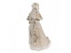 Zlatá vánoční dekorace Santa se stromkem - 8*8*15 cm Clayre & Eef