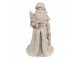 Zlatá vánoční dekorace Santa se stromkem - 8*8*15 cm Clayre & Eef