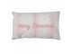 Zimní růžový povlak na polštář Merry Christmas - 30*50 cm Clayre & Eef