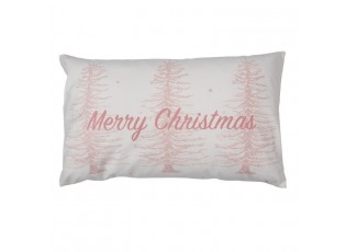 Zimní růžový povlak na polštář Merry Christmas Snow - 30*50 cm