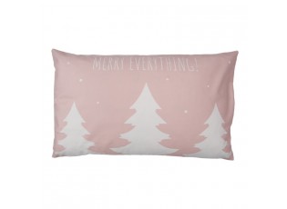 Zimní růžový povlak na polštář se stromky Merry Everything - 30*50 cm