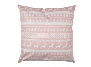 Zimní růžový povlak na polštář s jeleny Snowy Deer - 45*45 cm