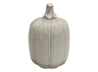 Béžová porcelánová dekorace dýně Pumpkin L - Ø 11*15 cm