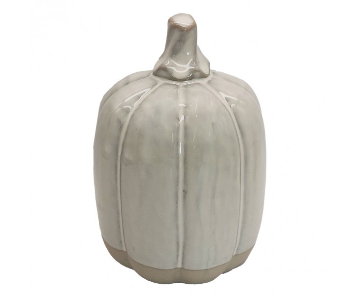 Béžová porcelánová dekorace Pumpkin L - Ø 11*15 cm Clayre & Eef