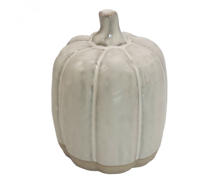 Béžová porcelánová dekorace Pumpkin M - Ø 9*12 cm Clayre & Eef