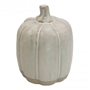 Béžová porcelánová dekorace Pumpkin M - Ø 9*12 cm