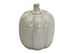 Béžová porcelánová dekorace dýně Pumpkin S - Ø 8*10 cm