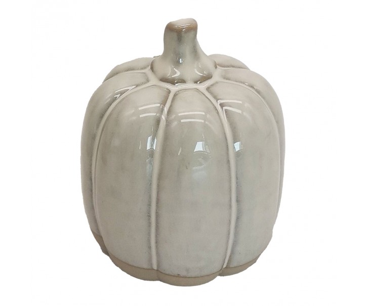 Béžová porcelánová dekorace Pumpkin S - Ø 8*10 cm Clayre & Eef