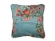 Modrý povlak na polštář s květinovým motivem Flowery - 50*50 cm Clayre & Eef