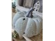 Šedo-zelená antik dekorace dýně s ornamentem Pumpkin - Ø 23*18 cm Clayre & Eef