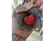 Šedá závěsná dekorace rukavice se srdcem - 8*5*9 cm Clayre & Eef