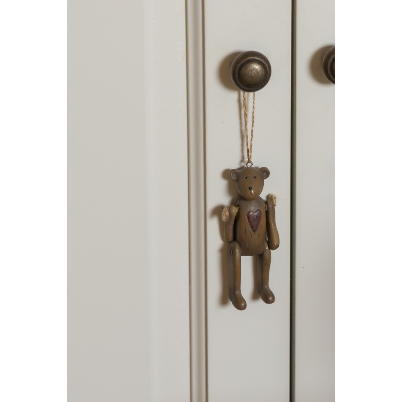 Dekorace hnědý Medvídek se srdíčkem - 4 * 3 * 10 cm Clayre & Eef Dekorace hnědý Medvídek se srdíčkem - 4 * 3 * 10 cm Clayre & Eef