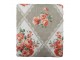 Šedý přehoz na dvoulůžko s květinovým motivem Flowery - 240*260 cm Clayre & Eef