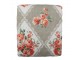 Šedý přehoz na jednolůžko s květinovým motivem Flowery - 140*220 cm Clayre & Eef