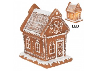 Vánoční perníková chaloupka s Led světýlky Gingerbread House - 15*12*17cm/ 3*AAA