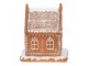 Vánoční perníková chaloupka s Led světýlky Gingerbread House - 15*12*17cm/ 3*AA Clayre & Eef
