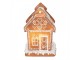 Vánoční perníková chaloupka s Led světýlky Gingerbread House - 15*12*17cm/ 3*AA Clayre & Eef