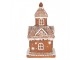 Vánoční perníková chaloupka s Led světýlky Gingerbread House - 14*14*25cm/ 3*AA Clayre & Eef
