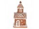 Vánoční perníková chaloupka s Led světýlky Gingerbread House - 14*14*25cm/ 3*AA Clayre & Eef