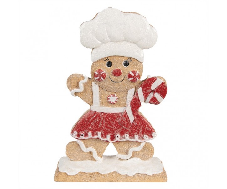 Vánoční dekorace perníček s lízátkem Gingerbread Man - 14*5*21 cm Clayre & Eef