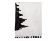 Bílo-černý plyšový pléd se stromky Black&White X-Mas - 130*170 cm Clayre & Eef