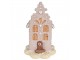 Růžová perníková chaloupka Gingerbread House - 13*13*20 cm Clayre & Eef