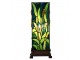 Zelená hranatá stolní lampa Tiffany Squilla - 18*18*45 cm E27/max 1*60W Clayre & Eef