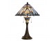 Modrá stolní lampa Tiffany Niebbo - Ø 40*61 cm E27/max 2*60W Clayre & Eef