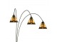 Béžovo-hnědá stojací lampa Tiffany Silvia - 91*50*200 cm E27/max 3*60W Clayre & Eef