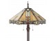 Béžovo-hnědá stojací lampa Tiffany Tippia - Ø 40x161 cm E27/max 2*60W Clayre & Eef