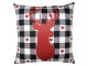 Bílo-červený povlak na polštář s jelenem White&Red Deer - 45*45 cm Clayre & Eef