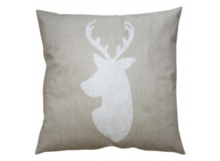 Béžový povlak na polštář s jelenem Deer - 45*45 cm