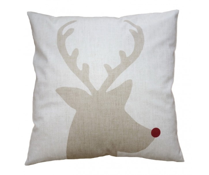 Béžový povlak na polštář s jelenem Deer - 45*45 cm Clayre & Eef