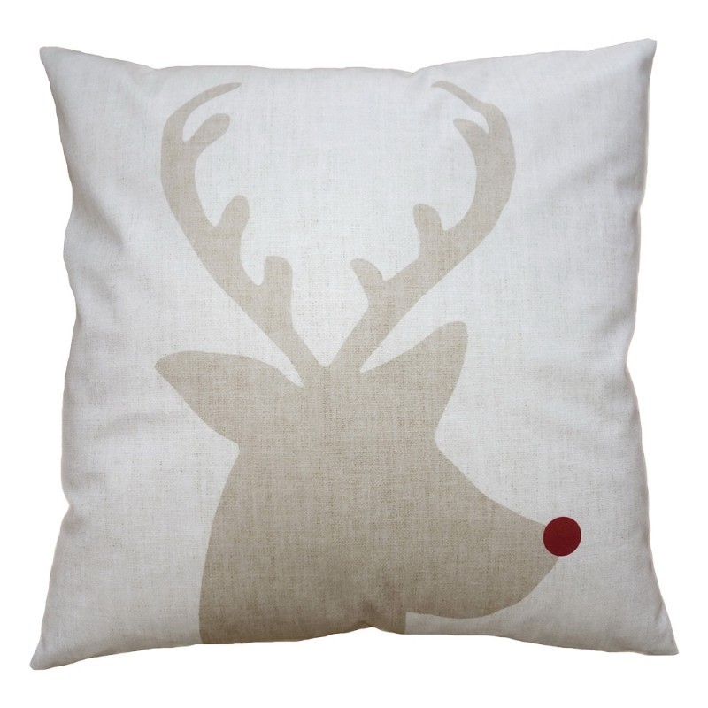 Béžový povlak na polštář s jelenem Deer - 45*45 cm Clayre & Eef Béžový povlak na polštář s jelenem Deer - 45*45 cm Clayre & Eef