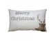 Béžový povlak na polštář s jelenem Merry Christmas - 30*50 cm Clayre & Eef
