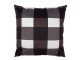 Černý povlak na polštář se stromky Black&White X-Mas - 45*45 cm Clayre & Eef