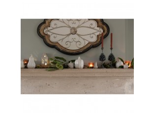 Béžová porcelánová dekorace dýně Pumpkin M - Ø 9*15 cm