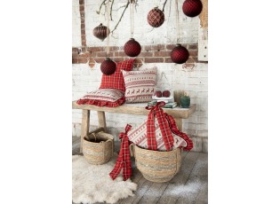 Podsedák na židli s volánky Nordic Christmas - 40*40 cm