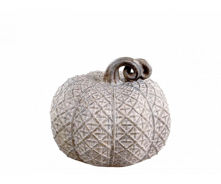 Hnědá latté dekorace dýně Pumpkin antique S - Ø 8*7 cm Chic Antique