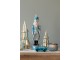 Zlatý porcelánový dekorační vánoční stromek - Ø 6*16 cm Clayre & Eef