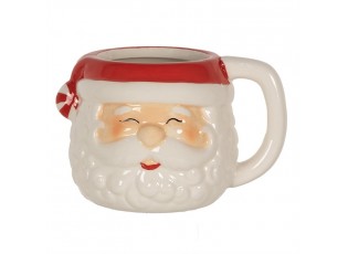 Keramický hrnek hlava Santa - 15*11*9 cm / 450 ml